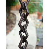 Cast Aluminum Link Diamond Chain- Bronze Powder Coat