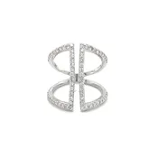 14 Karat White Gold and Diamond Fashion Ring