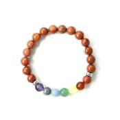 7 Chakra Red Jasper Bracelet