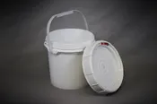 1.25 Gallon White HDPE Solid Rated Pail