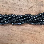 1-03-29322 - Czech Fire Polish Beads, Powdery Jet , 3mm | Strand