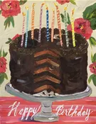 Chocolate Birthday Cake Greeting Card
