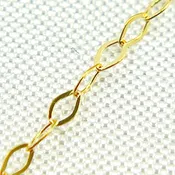 018FLBLbyft. 14k Solid Yellow Gold Flat Oval Link Chain