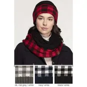 C. C Buffalo Check Knit Scarf