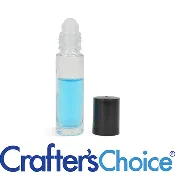 0.23 oz Glass Bottle Plastic Ball - Black Cap