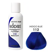 ADORE SEMI PERMANENT HAIR COLOR #112 INDIGO BLUE 4OZ [ADO00112]