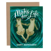 1canoe2  - Otters Anniversary Love Greeting Card