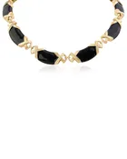 Basketweave Enamel Necklace