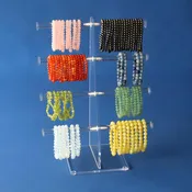 4-Tier Acrylic Jewelry Display Stand with T-Bar - 10.5x13.5