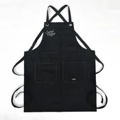 Branded Crossback Apron – Black