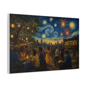Juneteenth Night Swirls - canvas