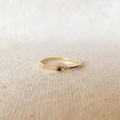 18k Gold Filled Evil Eye Ring