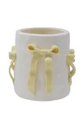 Yellow & White Bow Planter