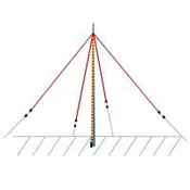 160m wire vertical kit for 60ft pole - pole not included