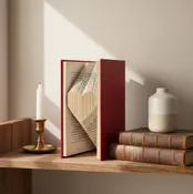 3D Folded Book Art Heart