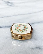 Botanical Solid Perfume Balm | Vintage floral Compact | Handmade Fragrance | marble & milkweed — marble & milkweed