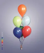 6 Latex Balloons Cluster