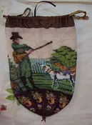 Beaded Purse - Hunter and Hound, Berlinwork Pattern