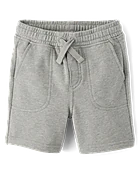 Boys French Terry Pull On Shorts - Little Essentials - Blue