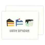 Happy Birthday Sliced Cake Greeting Card - Echo Park