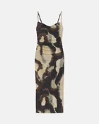 Alexa - Mesh Jersey Dress - Watercolor Sage
