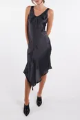 ASYMMETRIC SILK BIAS DRESS