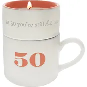 50 Stacking Mug and Candle Set 100% Soy Wax Scent: Tranquility