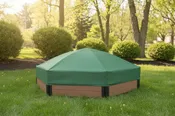 7' x 8' Composite Hexagon Sandbox - 2 Inch Profile
