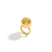 BOLD SPHERE RING | 18K YELLOW GOLD PLATED SILVER