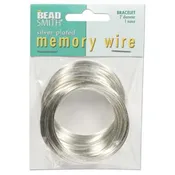 2″ Memory Wire for Bracelet, 1 ounce, Silver