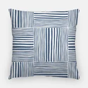 Artisan Pillow Case 22 Inch - navy stripes