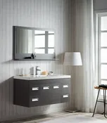 Alma 48" Wall Mounted Modern Vanity with Reinforced Single Sink Top