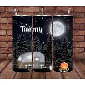 Custom Camper Tumbler - Personalized 20oz Drink Cup for Her - RV Camping Gift
