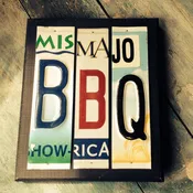 bbq license plate art