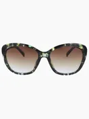 Cateye Sunglasses, Brown/Blue Tortoise Shell