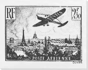 Air Mail Stamp I Wrapped Canvas Giclee Print Wall Art