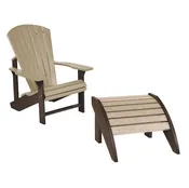 2-Toned Beige & Chocolate Resin Furniture by C.R. Plastic