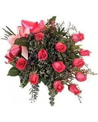 13 Pink Roses in a Bouquet