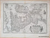1579 - Great Britain or United Kingdom - Angliae, Scotiae, et Hiberniae, sive Britannicar: Insularum Descriptio - Antique Map