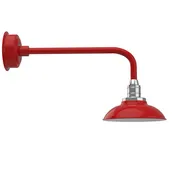 10" Cherry Red Peony Traditional Indoor/Outdoor LED Barn Lights