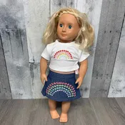 2pc 18" Rainbow Arch Shirt/Skirt