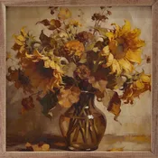12X12 Sunflower Harvest Boutique Framed Art