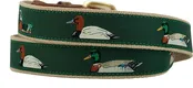 Leather Man Five Ducks Belt - Khaki/Hunter Green
