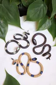 3 Small Ceramic Snakes