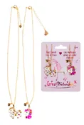 Bejewelled Unicorns Tear and Share Necklace