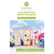 Mini Quilt Trio: Boots and Blooms (Downloadable Sewing and Machine Embroidery Pattern)