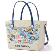 Life is Good Beachcomber Bag Birch White
