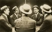 Seattle Mirror Trick Real Photo Postcard, Man Wearing Hat