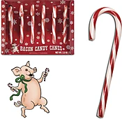 Bacon-flavored candy canes