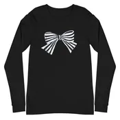 Black Bow Long Sleeve Tee (Unisex Fit - 2 Colors!)